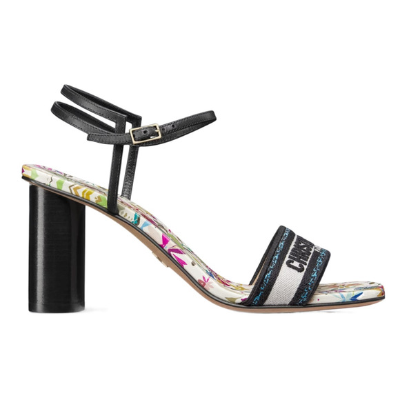 Dior TDJ Fantastica Black Blue Dway Heeled Sandal Ankle Strap Heel Pump 39.5 - Picture 3 of 14